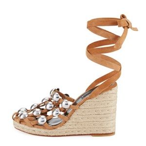 Alexander Wang // Taylor Clay Suede Wrap Wedge Sandal